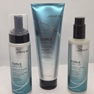 Joico Curls Like Us Skincare Trio - Blue and Black